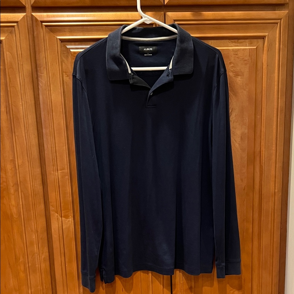 Alfani Men's Dark Blue Polo Shirt